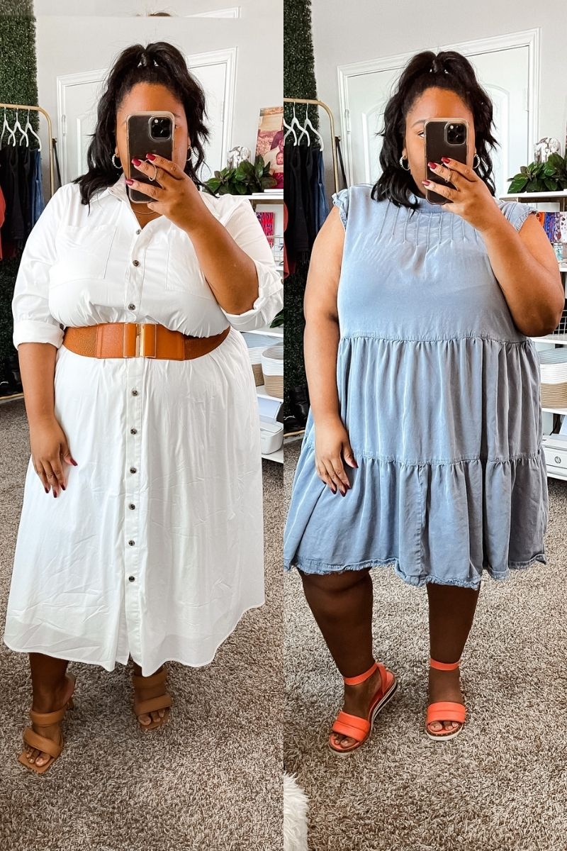 10 PLUS SIZE SPRING OUTFITS FOR A LARGE BELLY, HOW TO DRESS YOUR APPLE  SHAPE